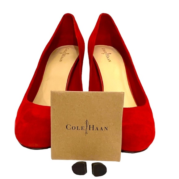 Cole Haan Nike air red suede pumps, size 9 - Picture 7 of 12